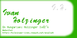 ivan holzinger business card